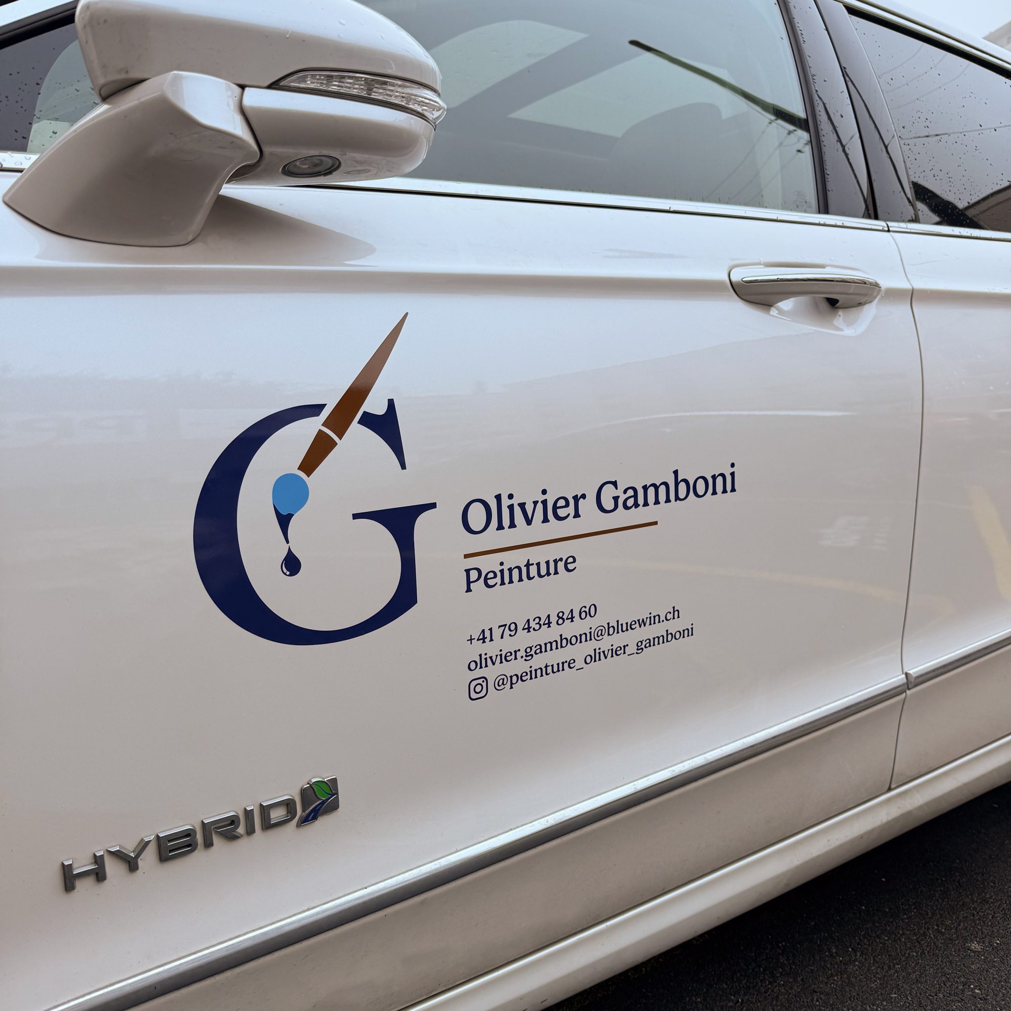 Olivier Gamboni,Olivier Gamboni Peinture,autocollants,vectorisation,vectorisation logo,véhicule,autocollants véhicule,cartes de visite,renens