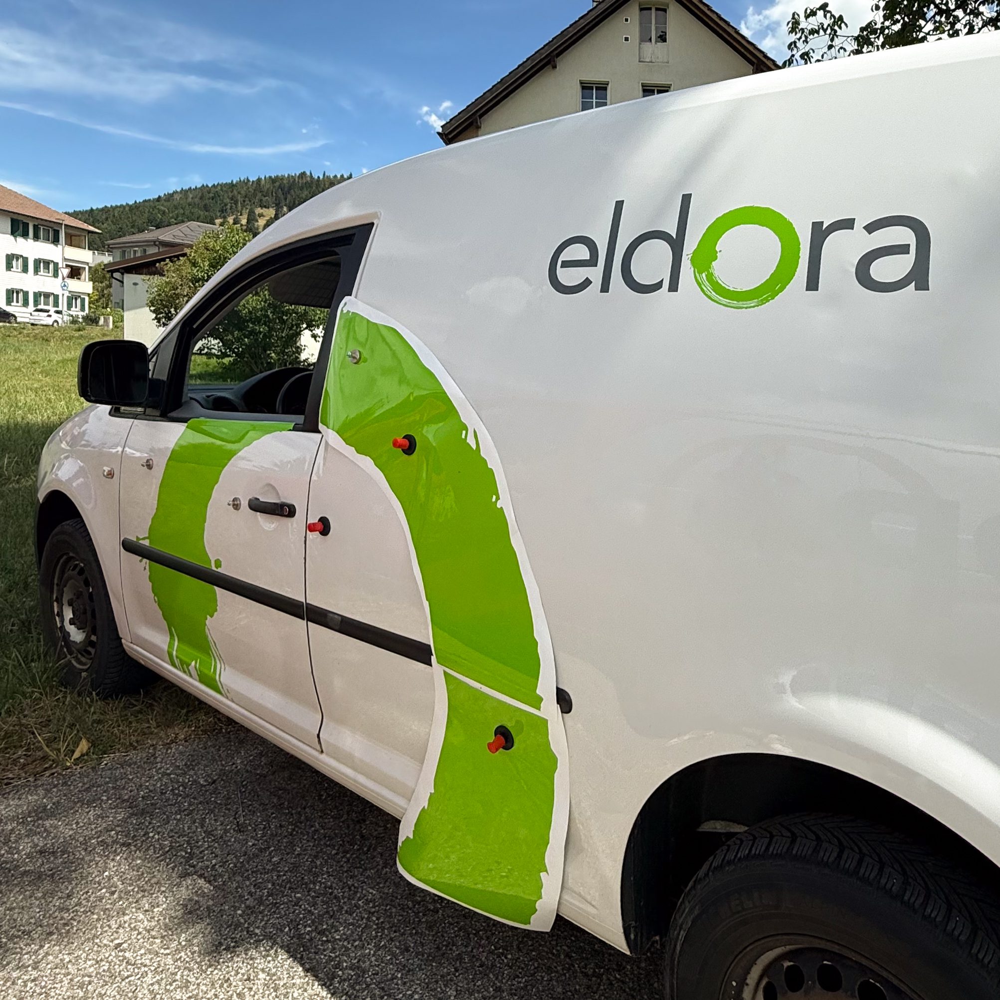 Covering Eldora,autocollant,Lausanne,découpe autocollant