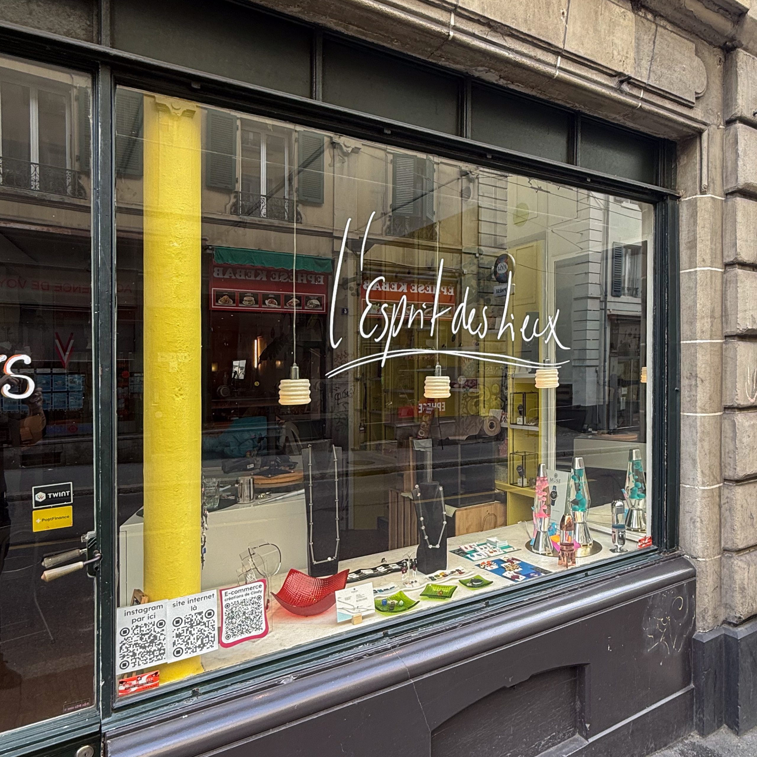 Vitrine,L'Esprit des Lieux,autocollant,bijouterie,Lausanne